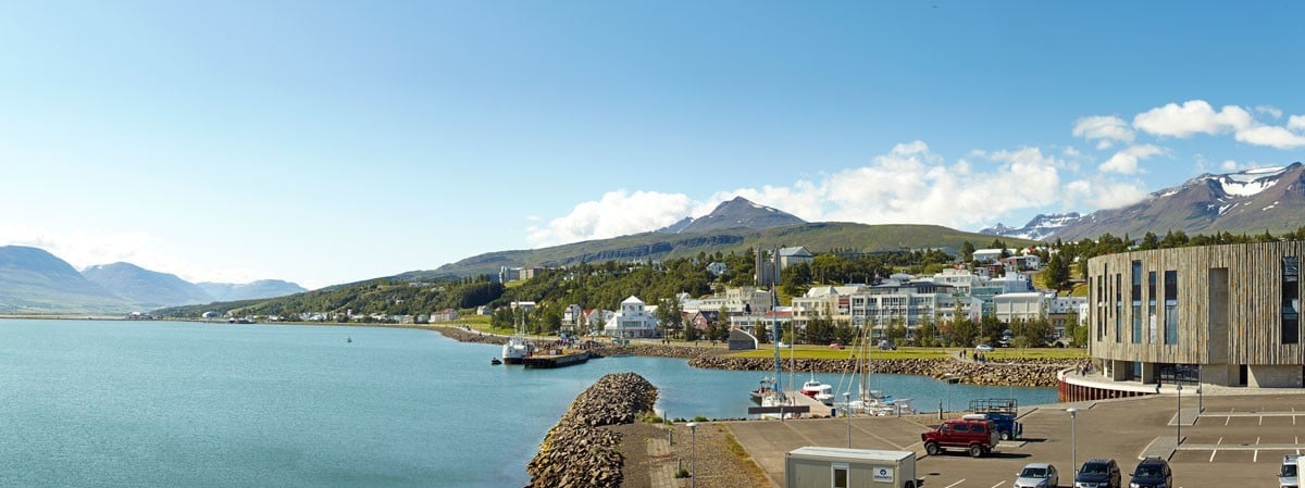 Akureyri harbour and cultural center