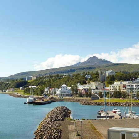 Akureyri harbour and cultural center